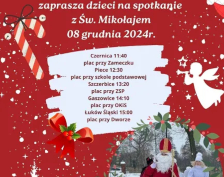 Stowarzyszenie U'RWIS zaprasza dzieci na spotkanie z Św. Mikołajem !